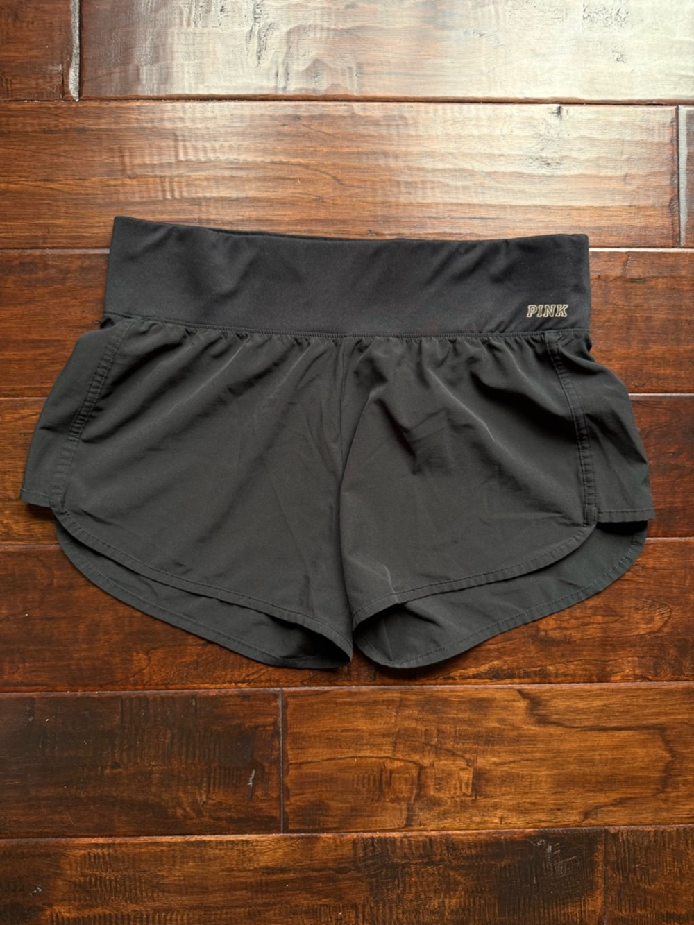 PINK Victoria's Secret Black Ultimate Running Shorts